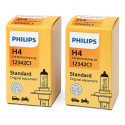 Par Lâmpadas H4 Farol Baixo Alto Philips Halogena 12v 55 60w