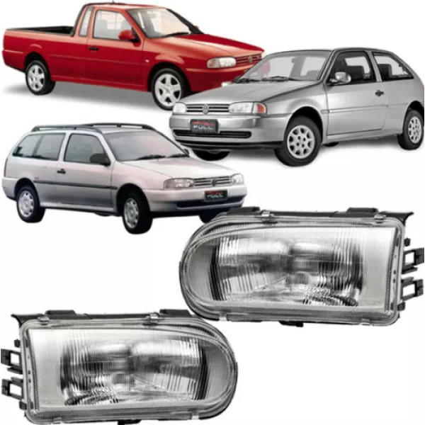 Farol Gol Saveiro Parati G2 1995 96 97 1998 1999 Cromado Par